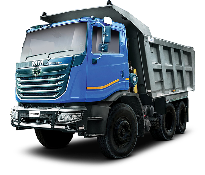 Blue Tata Prima dump truck